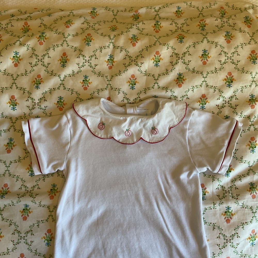 Little English Red and White Short Sleeve Tee